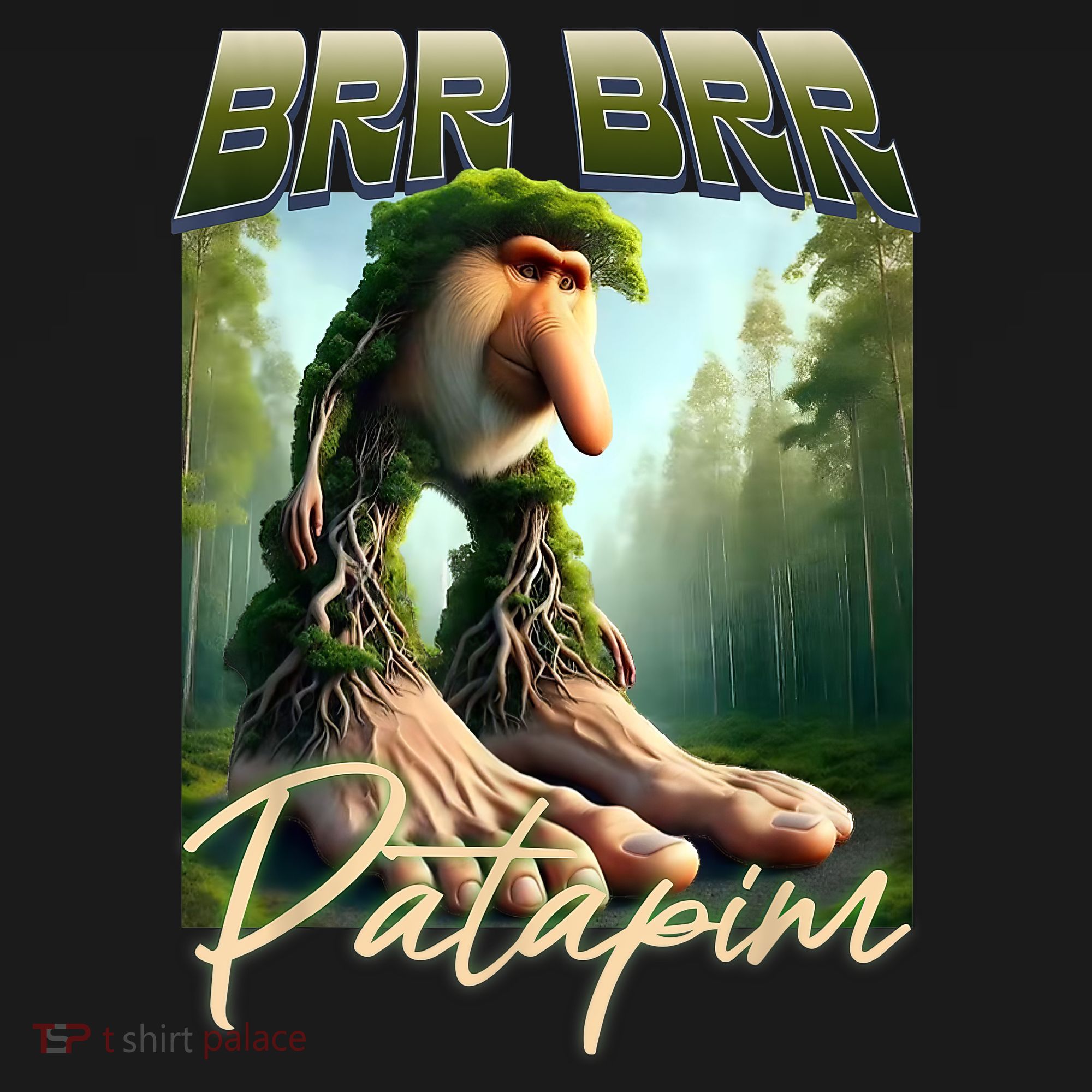 Brr Brr Patapim Italian Brainrot Meme Forest Monkey Bootleg  Toddler Hoodie