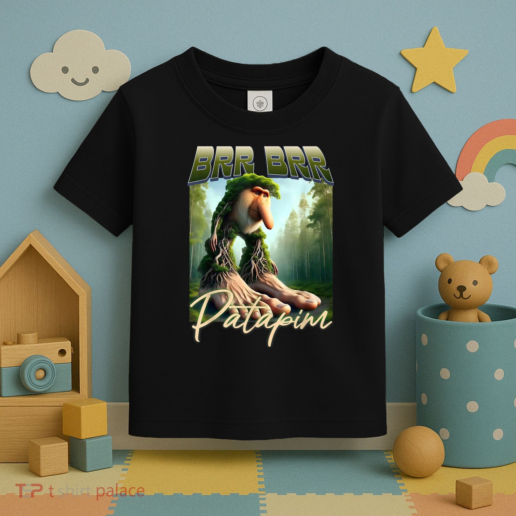 Brr Brr Patapim Italian Brainrot Meme Forest Monkey Bootleg  Toddler T-Shirt
