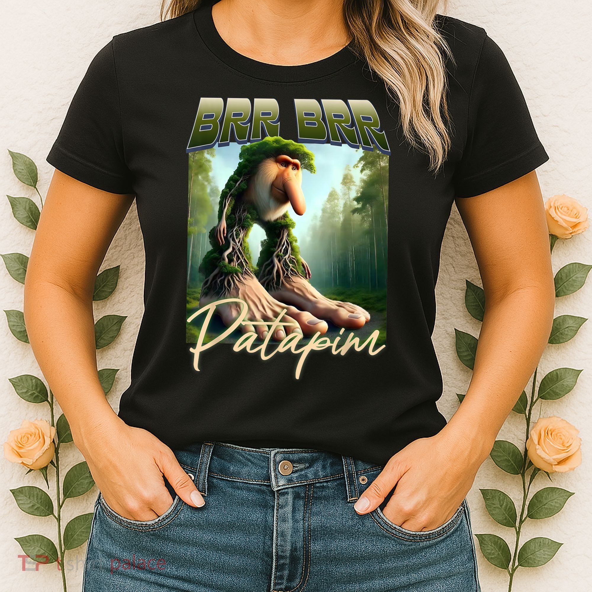 Brr Brr Patapim Italian Brainrot Meme Forest Monkey Bootleg  Women's T-Shirt