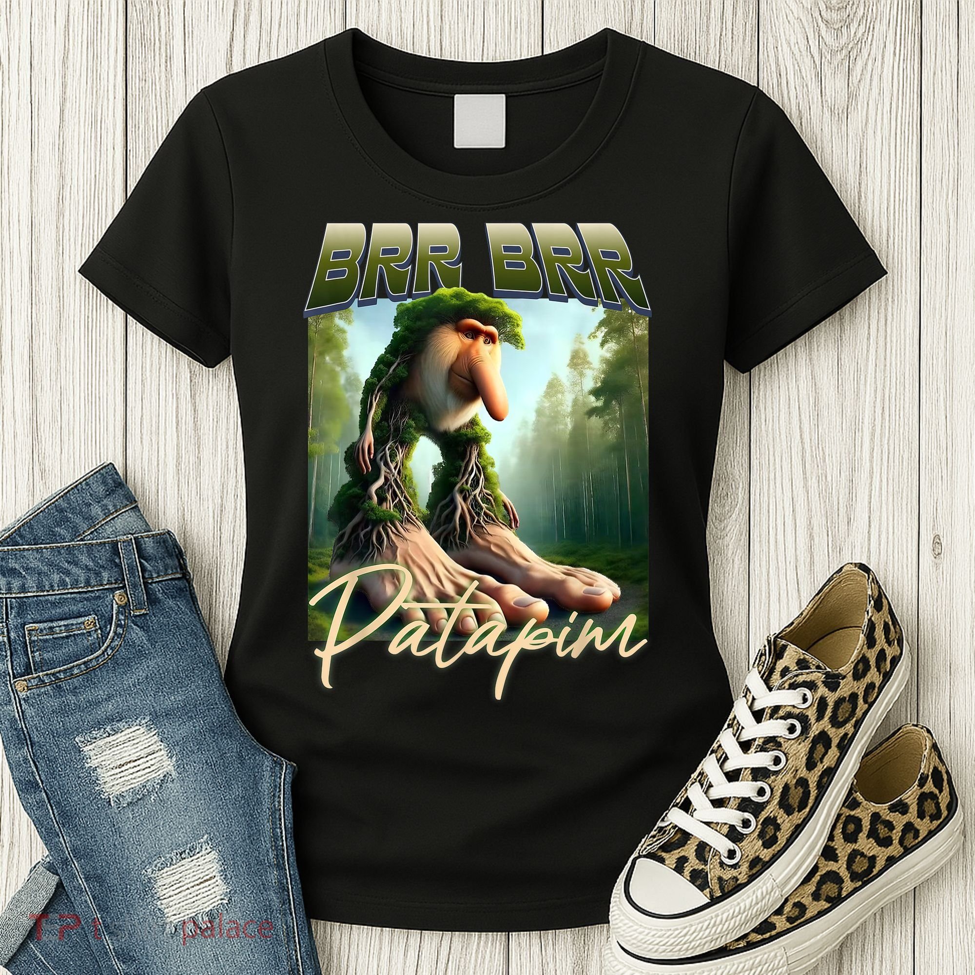 Brr Brr Patapim Italian Brainrot Meme Forest Monkey Bootleg  Women's T-Shirt