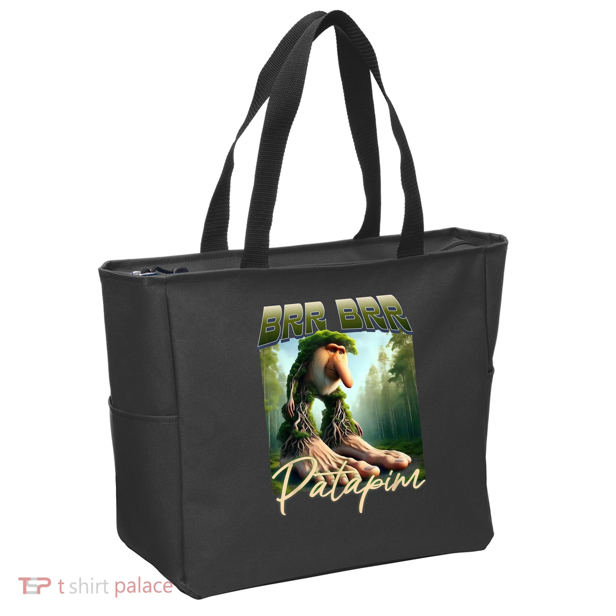 Brr Brr Patapim Italian Brainrot Meme Forest Monkey Bootleg  Tote Bag