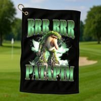 Brr Brr Patapim Italian Brainrot Meme Golf Towel thumb 1
