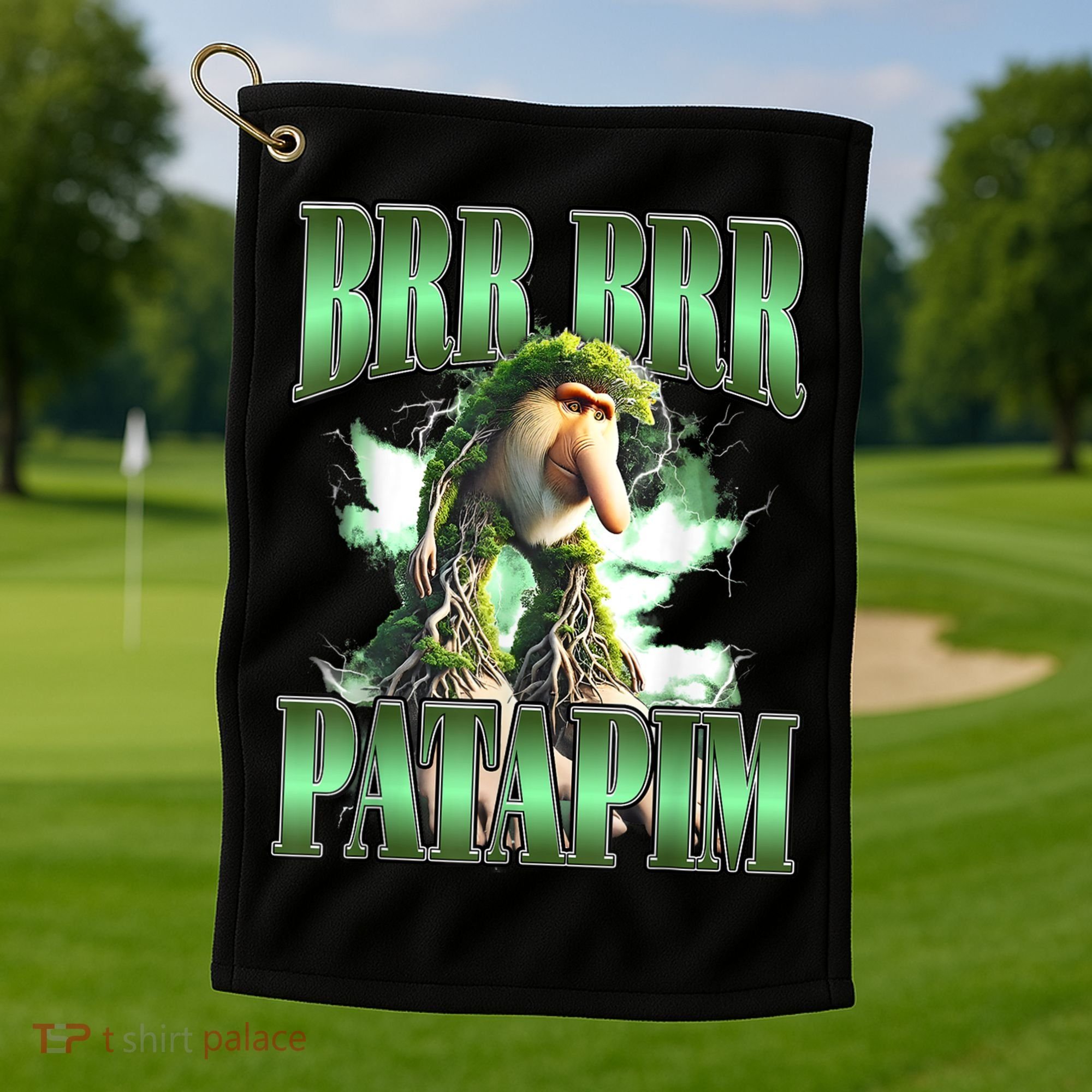 Brr Brr Patapim Italian Brainrot Meme Golf Towel