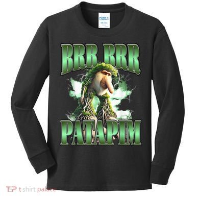 Brr Brr Patapim Italian Brainrot Meme Kids Long Sleeve Shirt