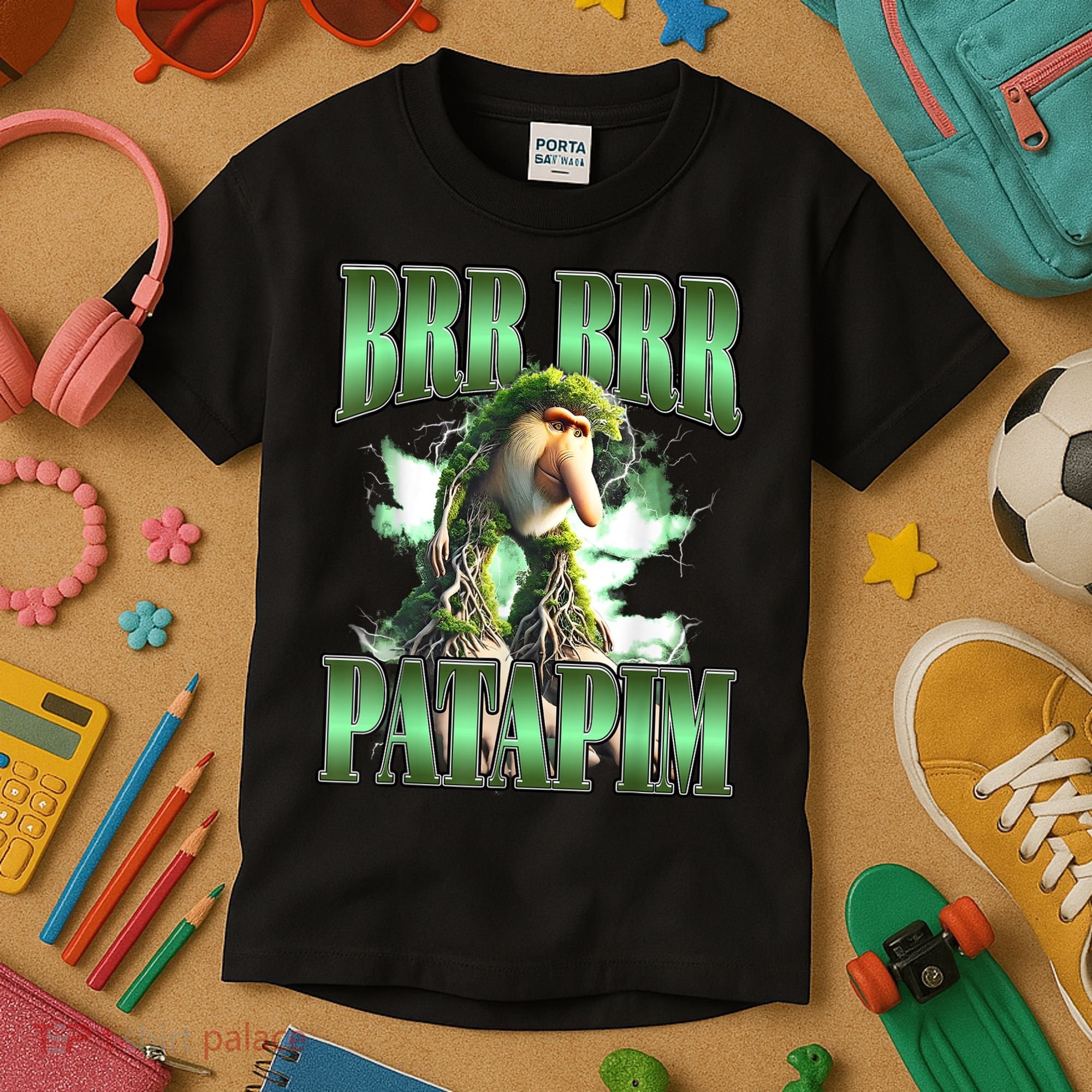 Brr Brr Patapim Italian Brainrot Meme Kids T-Shirt