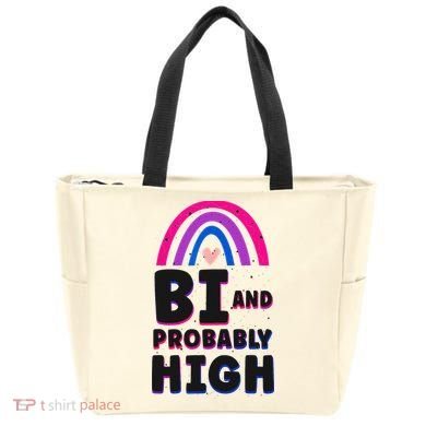 Bisexual Bi Pride Flag Bi And Probably High Tote Bag
