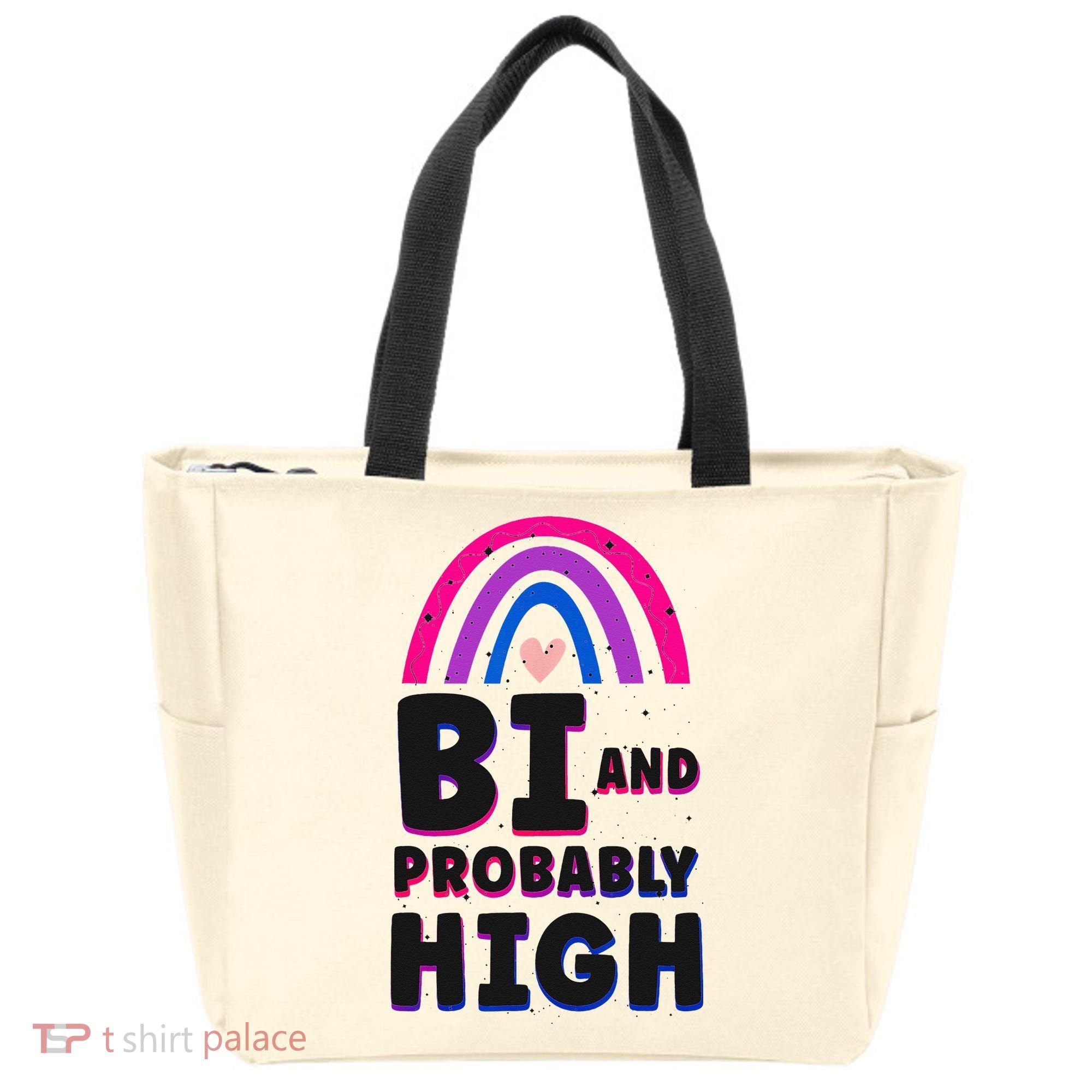Bisexual Bi Pride Flag Bi And Probably High Tote Bag