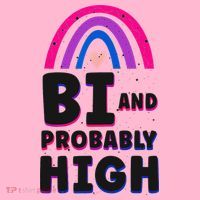 Bisexual Bi Pride Flag Bi And Probably High Coaster thumb 2