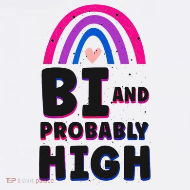 Bisexual Bi Pride Flag Bi And Probably High Mesh Reversible Basketball Jersey Tank