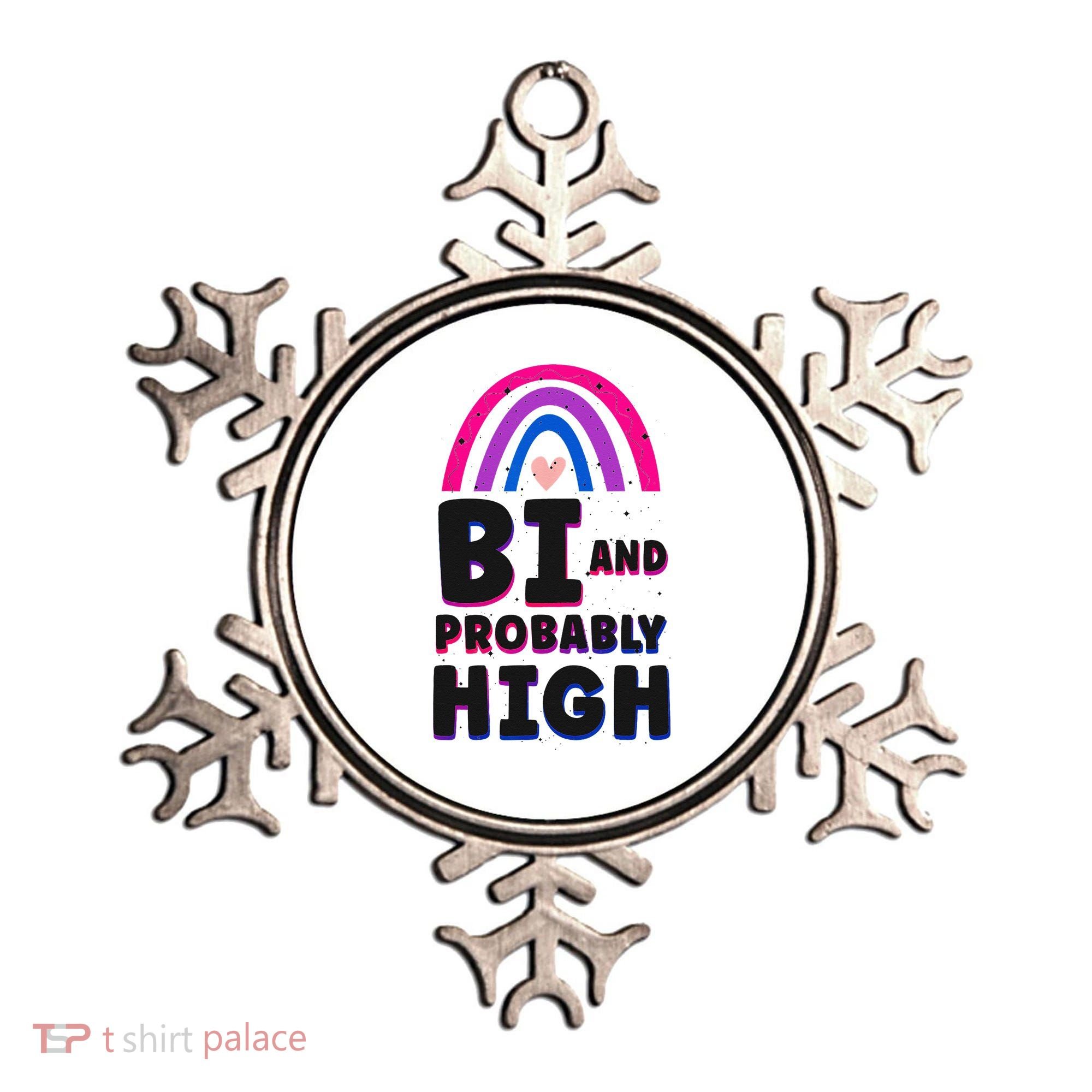 Bisexual Bi Pride Flag Bi And Probably High Ornament