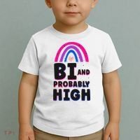 Bisexual Bi Pride Flag Bi And Probably High Toddler T-Shirt thumb 2