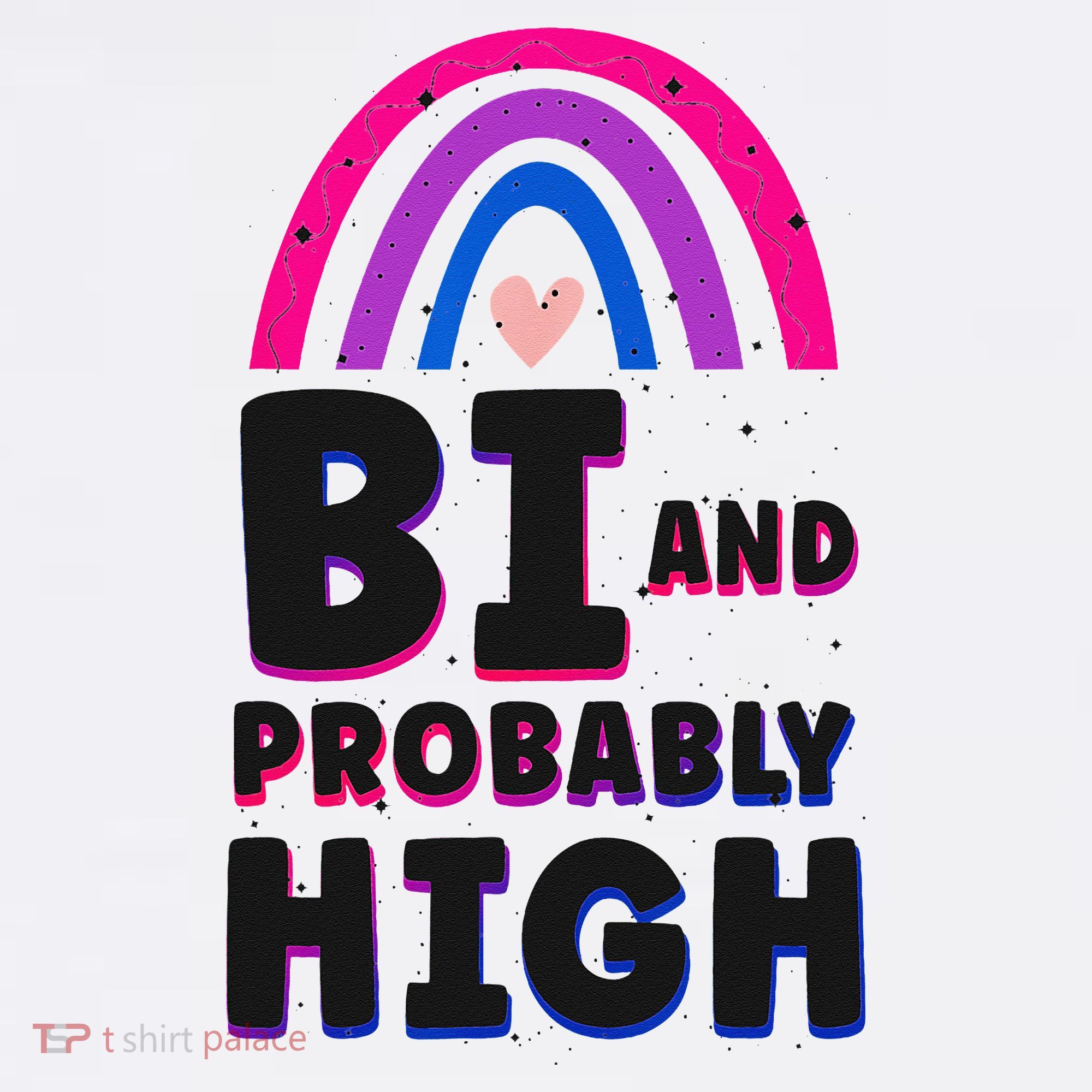 Bisexual Bi Pride Flag Bi And Probably High Kids Sweatshirt