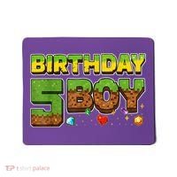 Birthday Boy Pixel 5th Birthday 5 Year Old Mousepad thumb 0