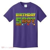 Birthday Boy Pixel 5th Birthday 5 Year Old Kids T-Shirt thumb 0