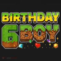 Birthday Boy Pixel 6th Birthday 6 Year Old Ornament thumb 1