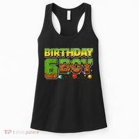 Birthday Boy Pixel 6th Birthday 6 Year Old Women's Tank Top thumb 0