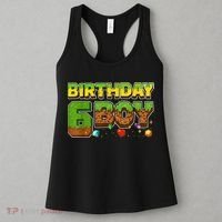 Birthday Boy Pixel 6th Birthday 6 Year Old Women's Tank Top thumb 3