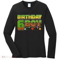 Birthday Boy Pixel 6th Birthday 6 Year Old Women's Long Sleeve Shirt thumb 0
