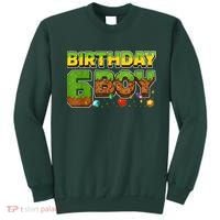 Birthday Boy Pixel 6th Birthday 6 Year Old Sweatshirt thumb 0
