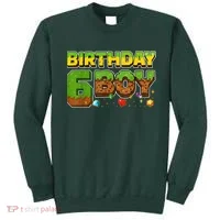Birthday Boy Pixel 6th Birthday 6 Year Old Sweatshirt thumb 0