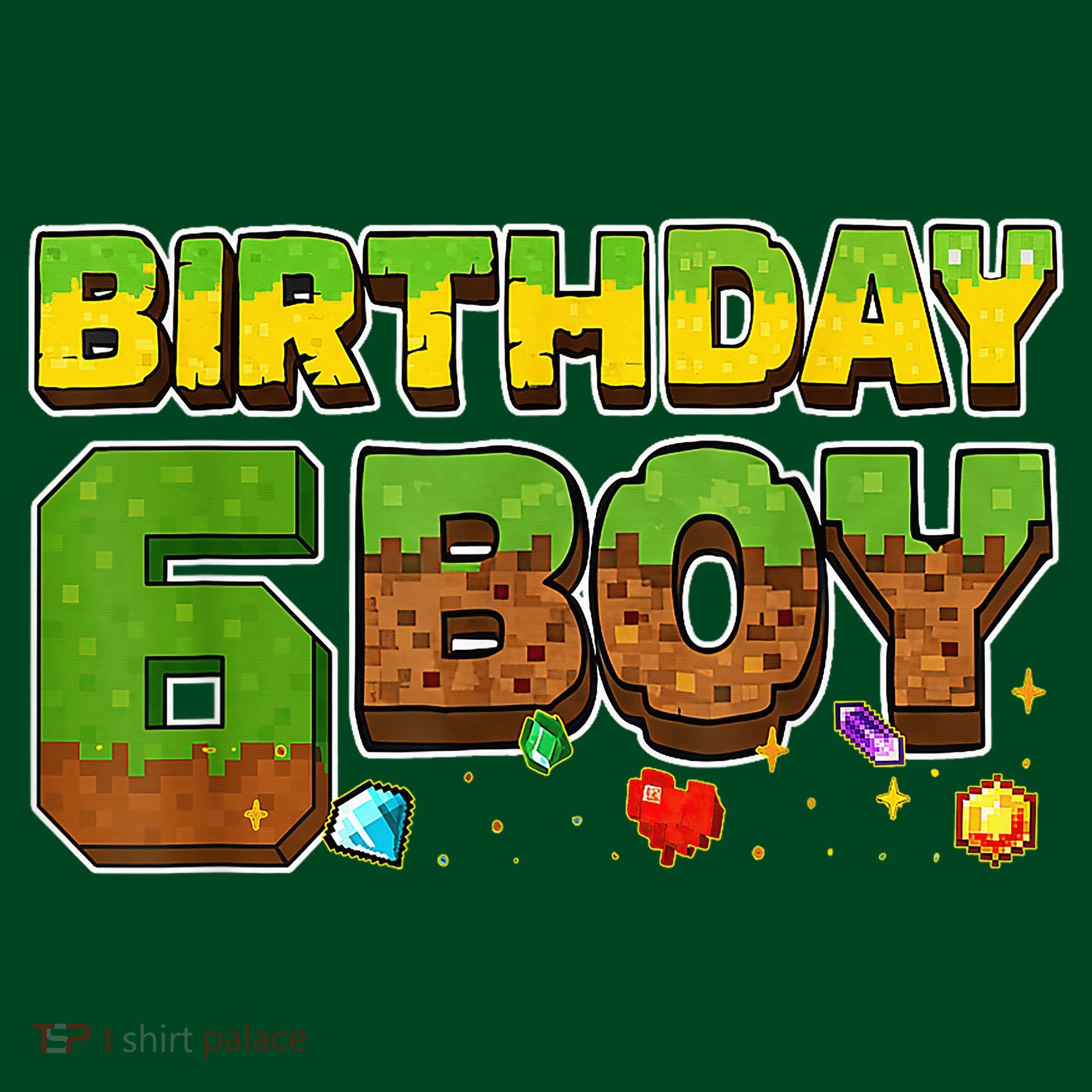 Birthday Boy Pixel 6th Birthday 6 Year Old Coaster