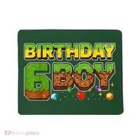 Birthday Boy Pixel 6th Birthday 6 Year Old Mousepad thumb 0