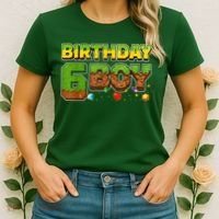 Birthday Boy Pixel 6th Birthday 6 Year Old Women's T-Shirt thumb 2