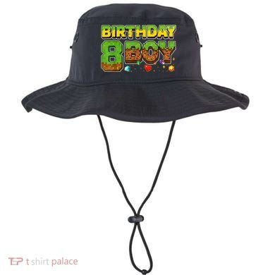 Birthday Boy Pixel 8th Birthday 8 Year Old Bucket Hat