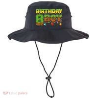 Birthday Boy Pixel 8th Birthday 8 Year Old Bucket Hat thumb 0