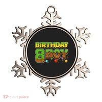 Birthday Boy Pixel 8th Birthday 8 Year Old Ornament thumb 0
