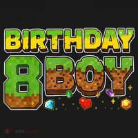 Birthday Boy Pixel 8th Birthday 8 Year Old Ornament thumb 1