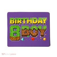 Birthday Boy Pixel 8th Birthday 8 Year Old Mousepad thumb 0