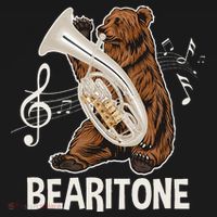 Bearitone Baritone Player Euphonium Lover Marching Band USA-Made Doggie Bandana thumb 2