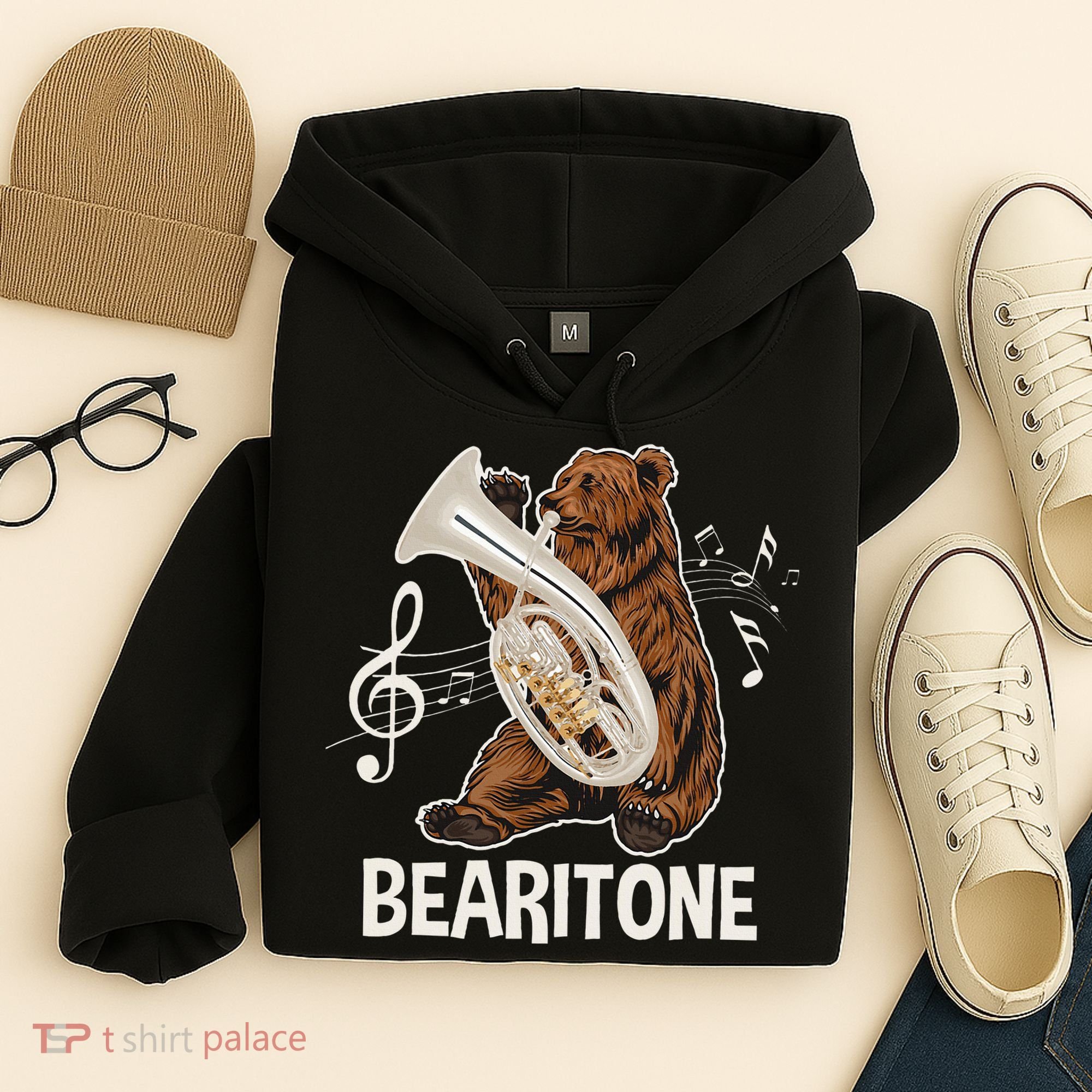 Bearitone Baritone Player Euphonium Lover Marching Band Hoodie