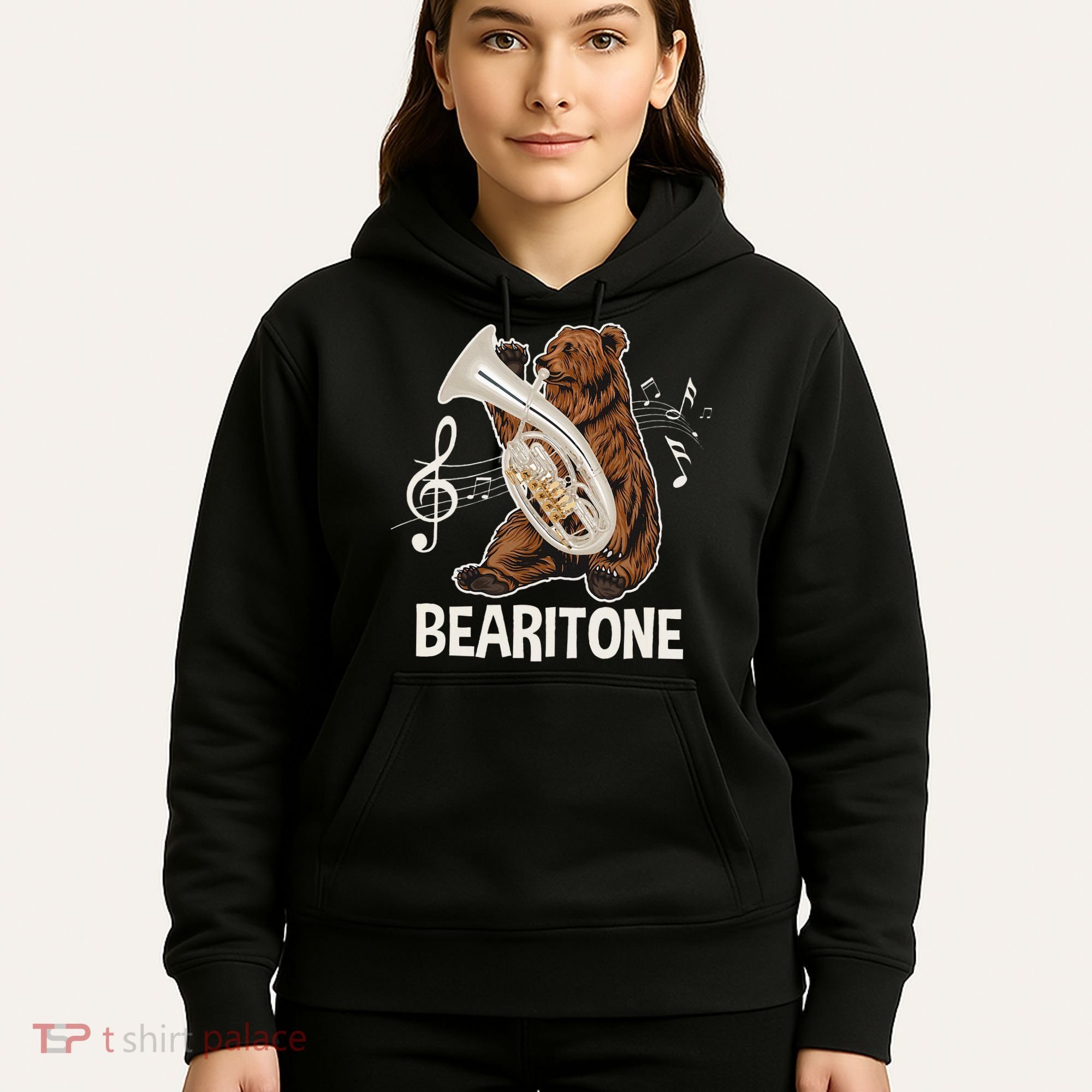 Bearitone Baritone Player Euphonium Lover Marching Band Hoodie