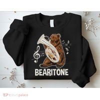 Bearitone Baritone Player Euphonium Lover Marching Band Sweatshirt thumb 2