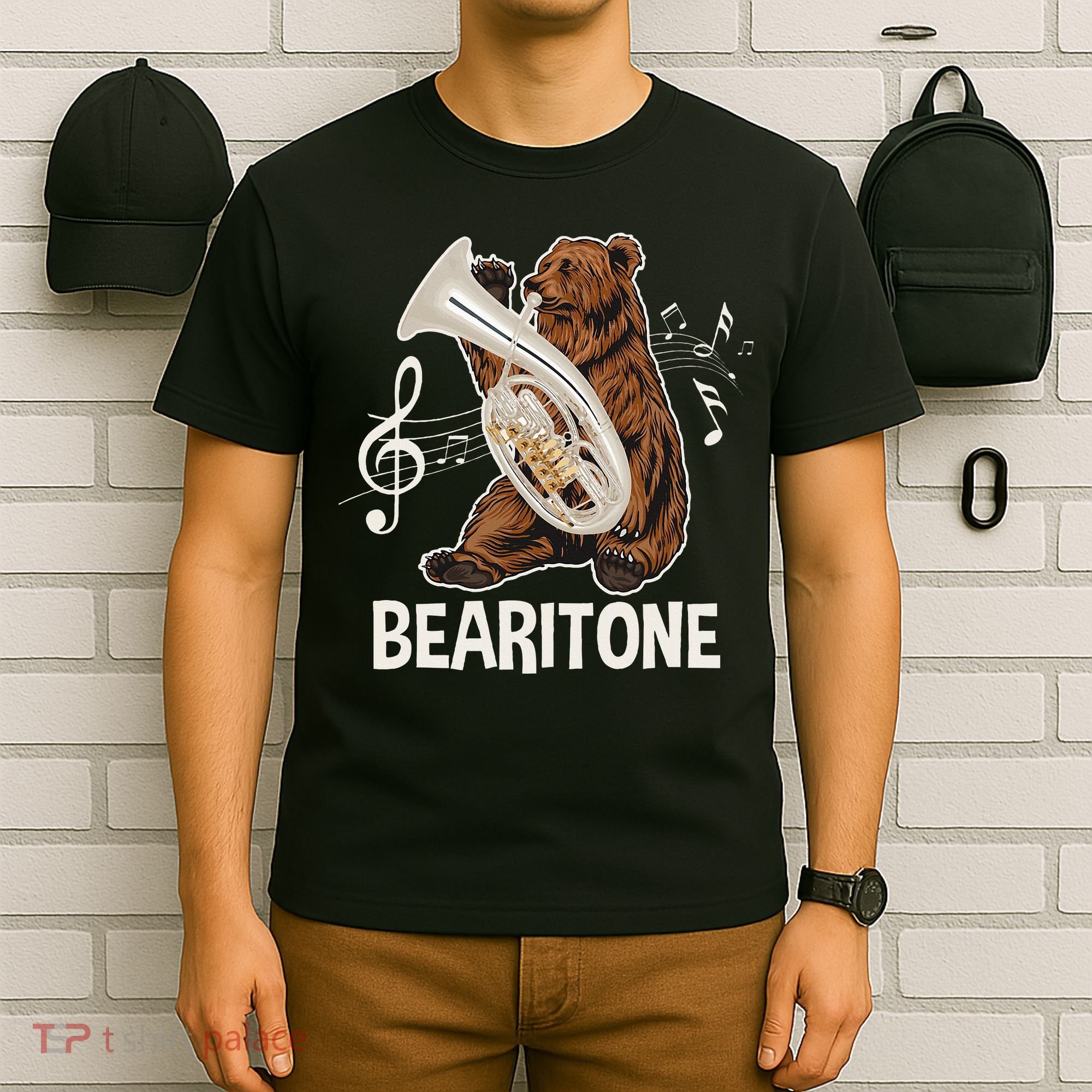 Bearitone Baritone Player Euphonium Lover Marching Band T-Shirt