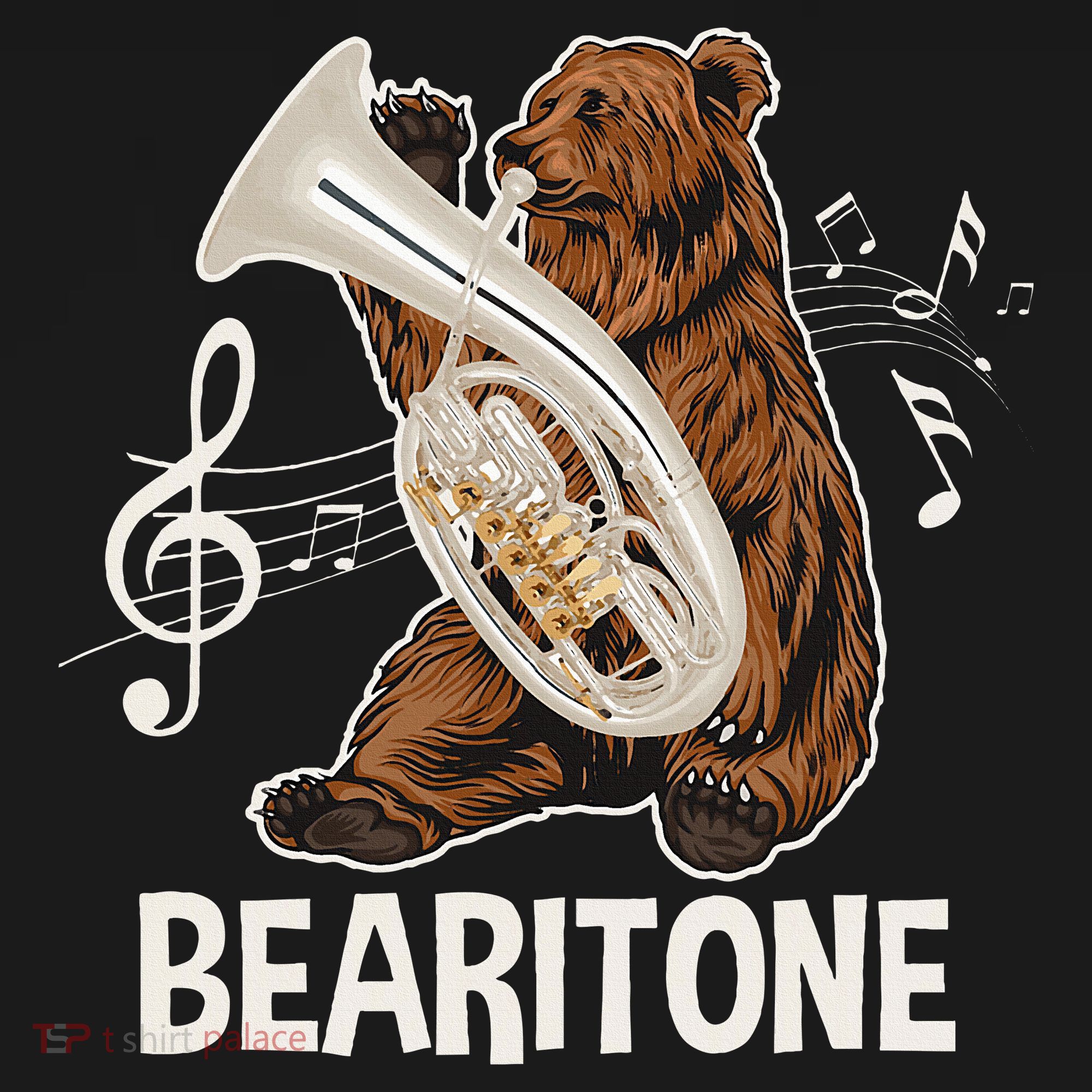 Bearitone Baritone Player Euphonium Lover Marching Band Mousepad