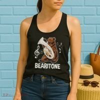 Bearitone Baritone Player Euphonium Lover Marching Band Women's Tank Top thumb 2