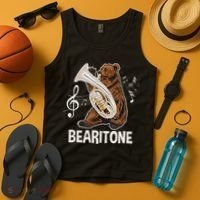 Bearitone Baritone Player Euphonium Lover Marching Band Tank Top thumb 4
