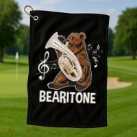 Bearitone Baritone Player Euphonium Lover Marching Band Golf Towel thumb 1