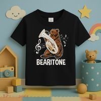 Bearitone Baritone Player Euphonium Lover Marching Band Toddler T-Shirt thumb 3