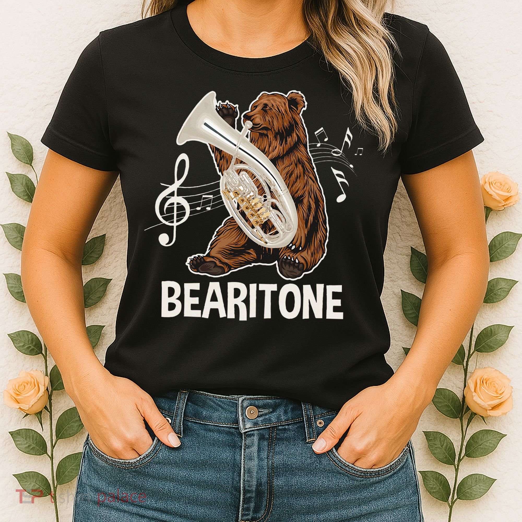 Bearitone Baritone Player Euphonium Lover Marching Band Women's T-Shirt