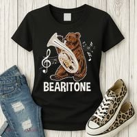 Bearitone Baritone Player Euphonium Lover Marching Band Women's T-Shirt thumb 3