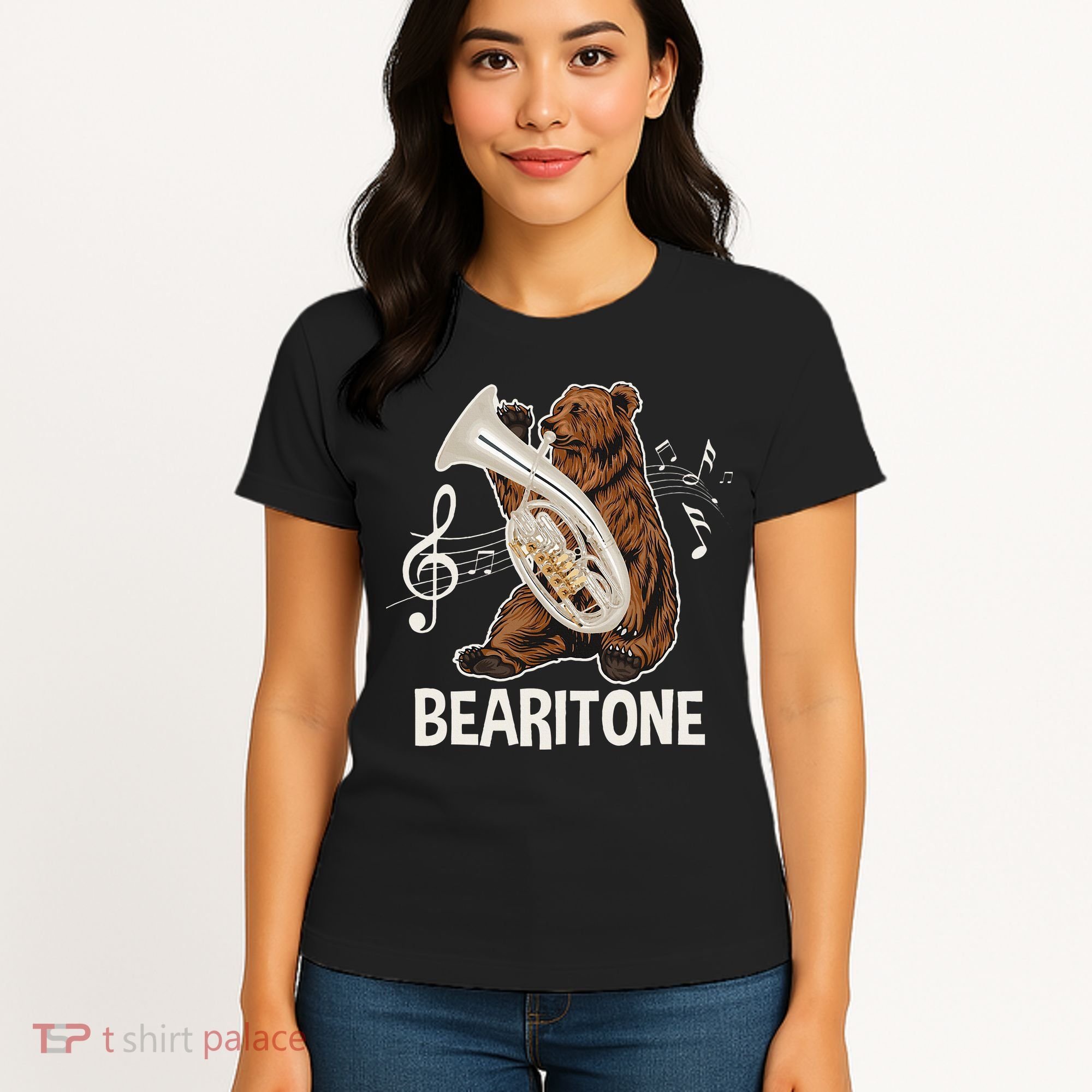 Bearitone Baritone Player Euphonium Lover Marching Band Women's T-Shirt
