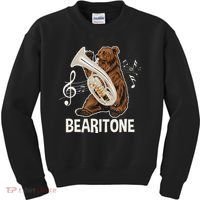 Bearitone Baritone Player Euphonium Lover Marching Band Kids Sweatshirt thumb 0