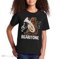Bearitone Baritone Player Euphonium Lover Marching Band Kids T-Shirt thumb 2