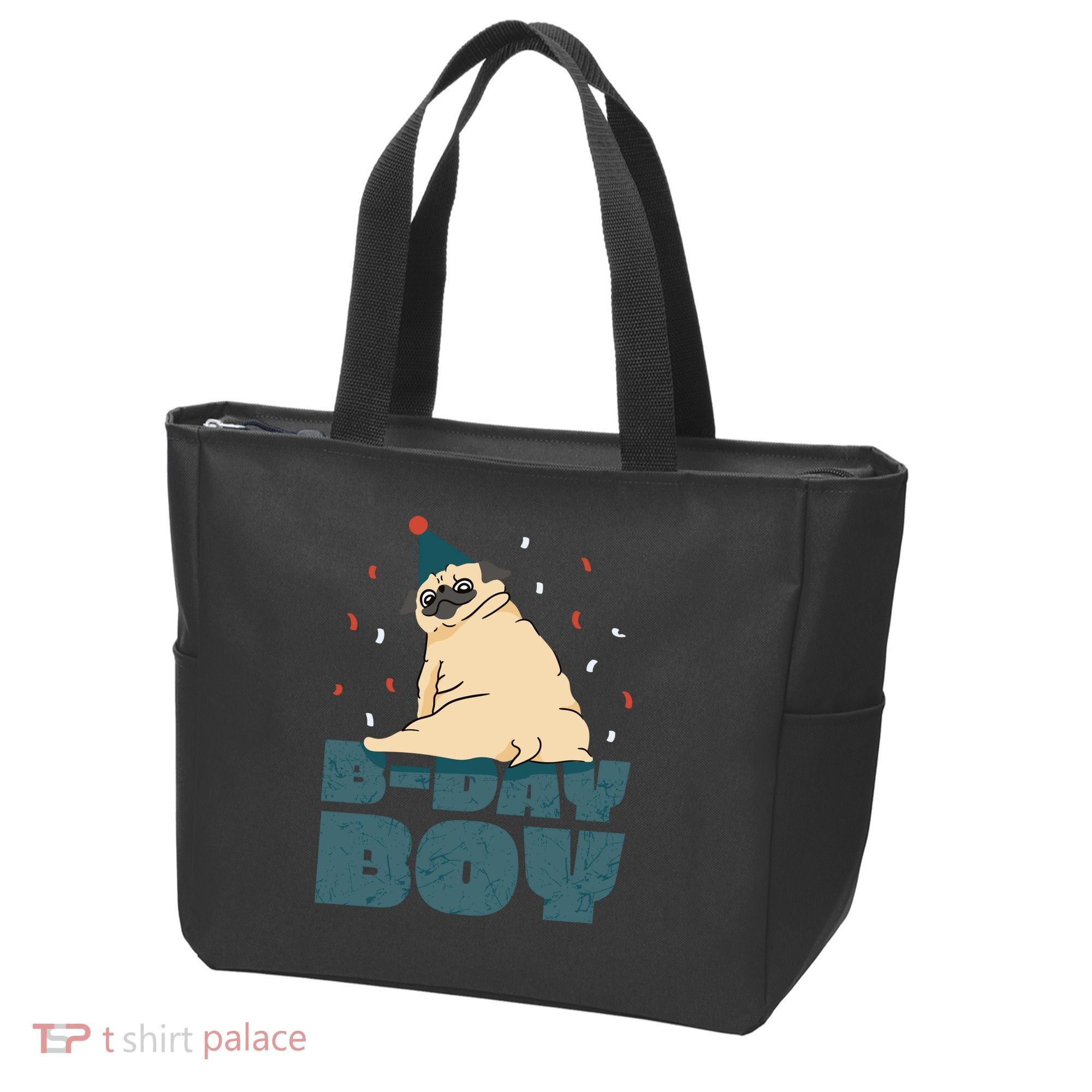 Birthday Boy Pug Tote Bag