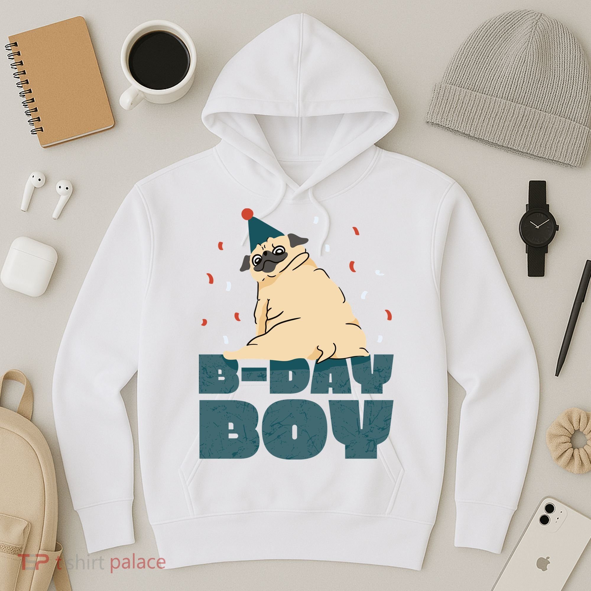 Birthday Boy Pug Hoodie