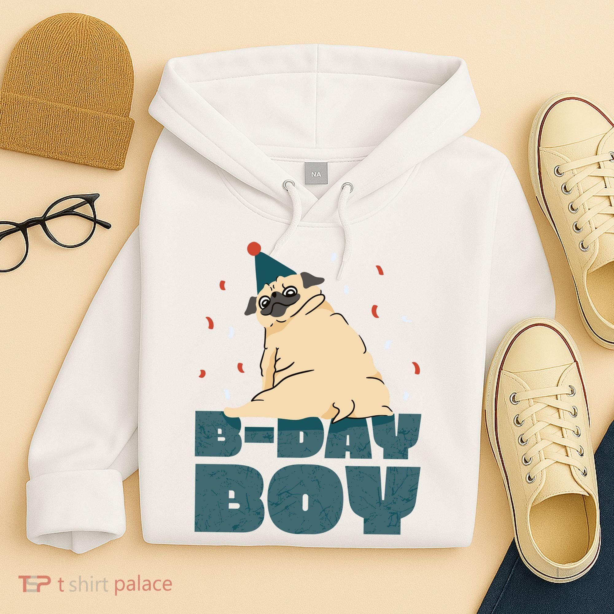 Birthday Boy Pug Hoodie